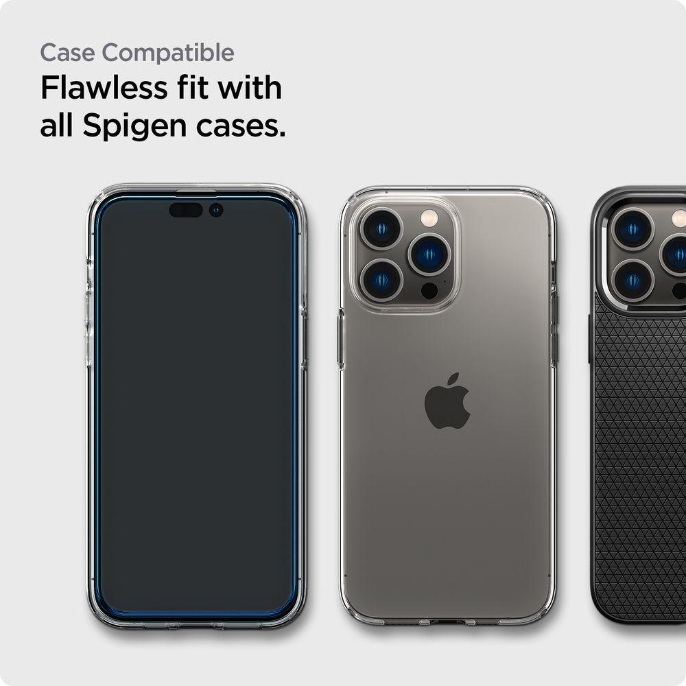 Захисне скло Spigen для iPhone 14 Pro — Glas.tR AlignMaster (1 шт.) Black (AGL05221)