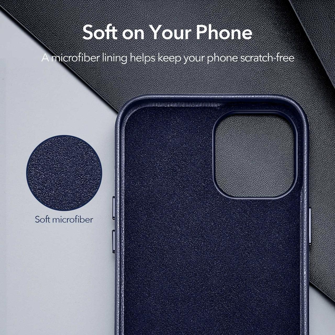 Чехол ESR для iPhone 12 mini Metro Premium Leather, Navy Blue (3C01201200301)