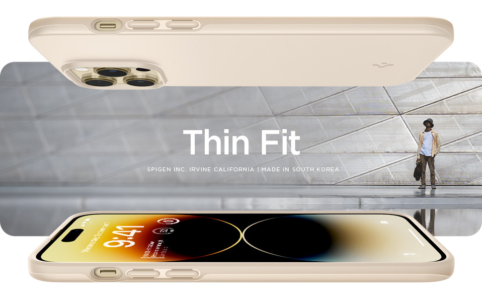 Чохол Spigen для iPhone 14 Pro — Thin Fit, Sand Beige (ACS04785)