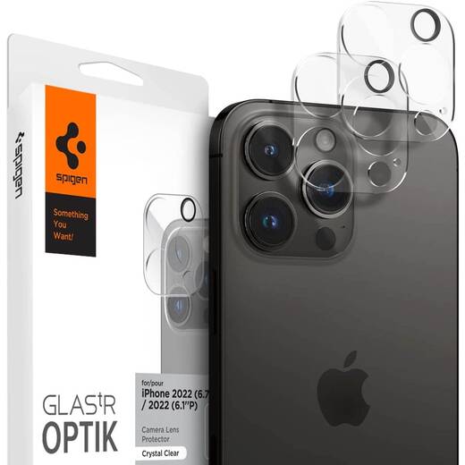 Захисне скло Spigen для камери iPhone 14 Pro/14 Pro Max — Optik Camera Lens (2шт), Clear (AGL05228)