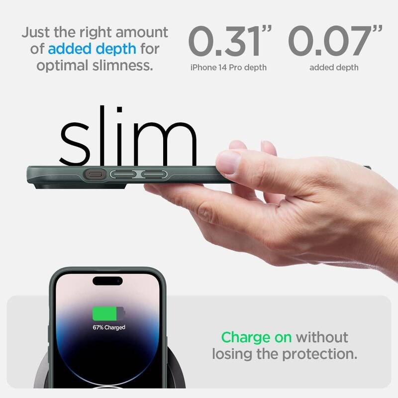 Чохол Spigen для iPhone 14 Pro — Thin Fit, Abyss Green (ACS04786)