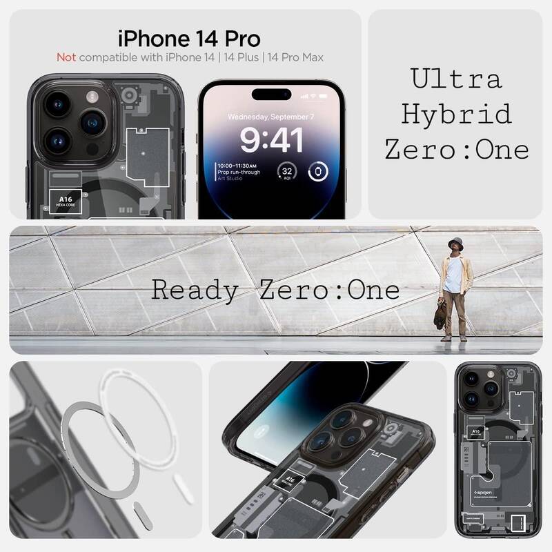Чохол Spigen для iPhone 14 Pro (6.1") — Ultra Hybrid, Zero One (MagFit) (ACS05540)