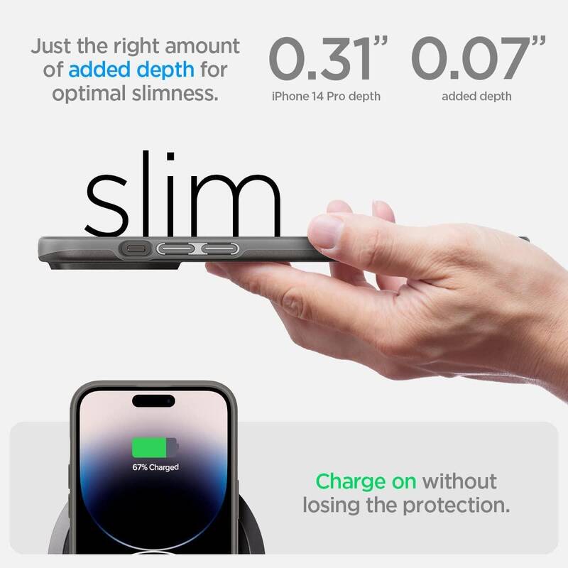 Чохол Spigen для iPhone 14 Pro — Thin Fit, Gunmetal (ACS04782)