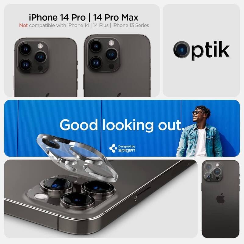 Захисне скло Spigen для камери iPhone 14 Pro/14 Pro Max — Optik Camera Lens (2шт), Clear (AGL05228)