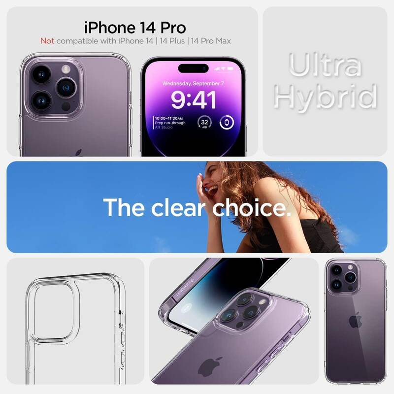 Чохол Spigen для iPhone 14 Pro — Ultra Hybrid, Crystal Clear (ACS04960)