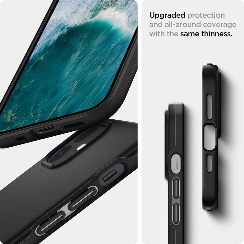 Чохол Spigen для iPhone 12 Mini 5.4" (2020) Thin Fit, Black (ACS01739)