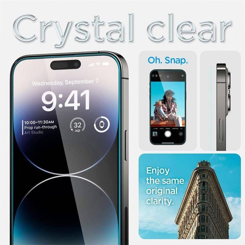 Захисне скло Spigen для iPhone 14 Pro (1 шт.) GLAS.tR Slim HD, Clear (AGL05222)