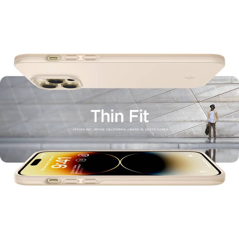 Чохол Spigen для iPhone 14 Pro — Thin Fit, Sand Beige (ACS04785)