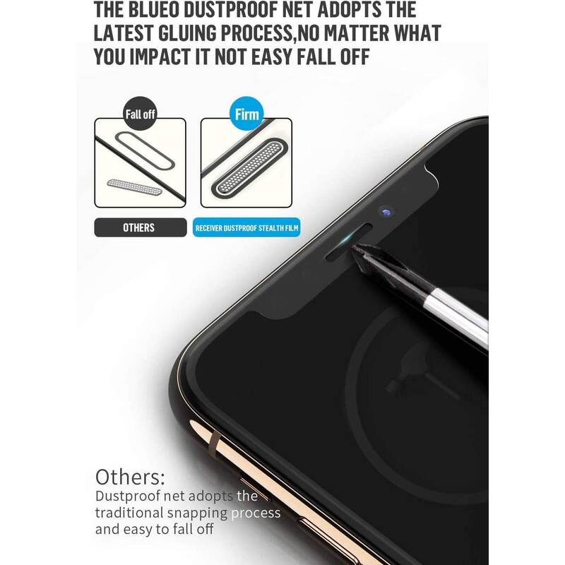 Захисне скло Blueo для iPhone 12 mini — Receiver Dustproof Stealth (з захисною сіткою) 2.5D